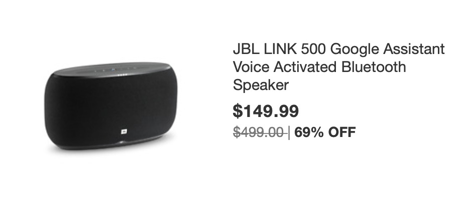 Strikethrough price without visible prefix